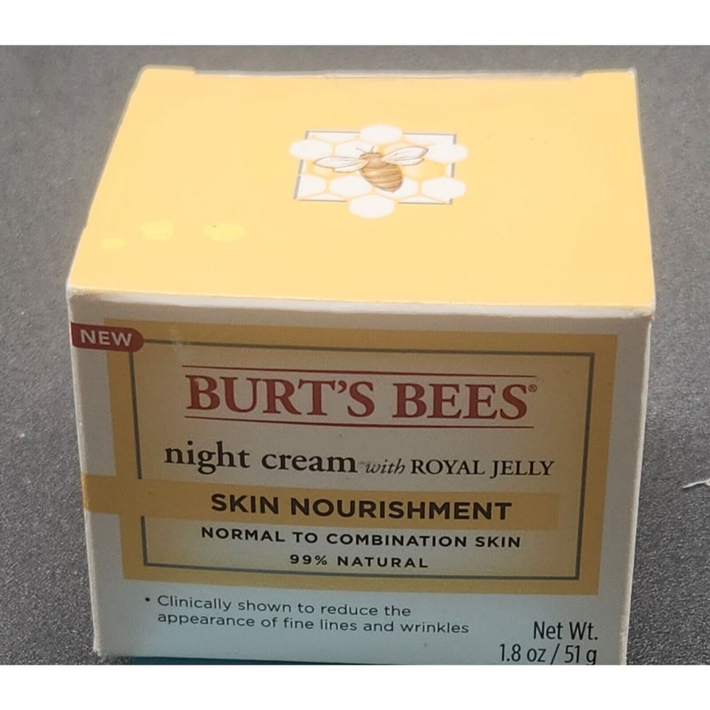 Burt's Bees Night Cream Royal Jelly Skin Nourishment 1.8 oz SEALED PACKAGE